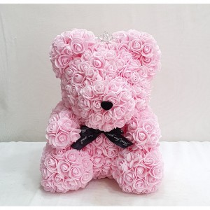 Μεγάλο ροζ Rose Bear E-Shop- Αρκουδάκια από τριαντάφυλλα