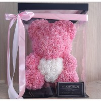 Μεγάλο ροζ Rose Bear E-Shop- Αρκουδάκια από τριαντάφυλλα
