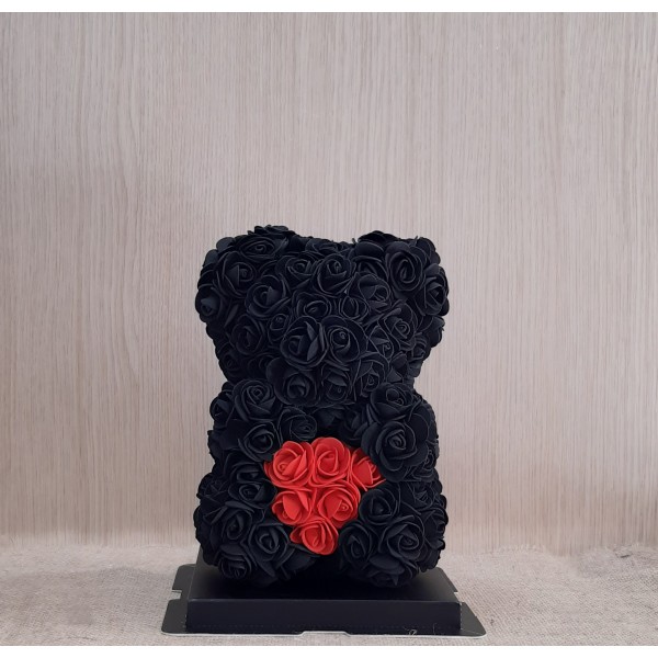 Μικρό μαύρο Rose Bear E-Shop- Αρκουδάκια από τριαντάφυλλα