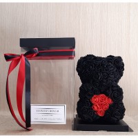Μικρό μαύρο Rose Bear E-Shop- Αρκουδάκια από τριαντάφυλλα