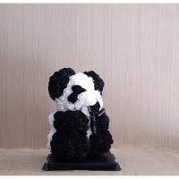 Μικρό μαύρο panda Rose Bear E-Shop- Αρκουδάκια από τριαντάφυλλα