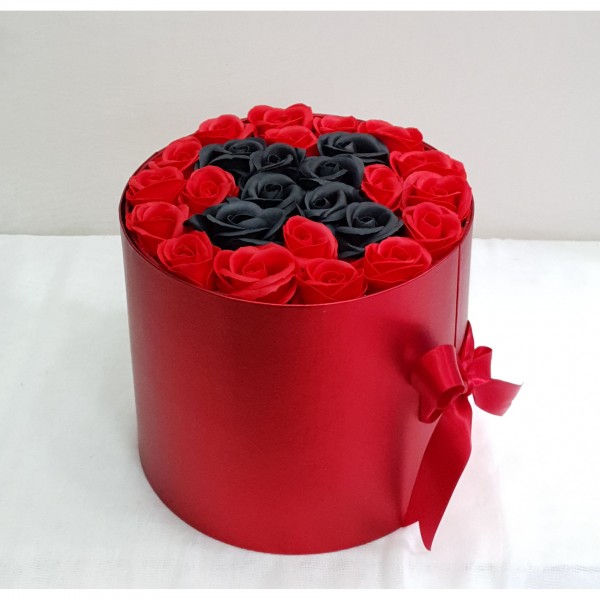 Soap Black & Red roses LETTER 'X'