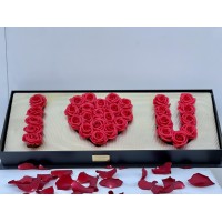 Κουτί με soap roses κόκκινα- Κουτί i love you  με τριαντάφυλλα από σαπούνι