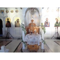Στολισμος Εκκλησιας - Αγ. Ματρωνα - Νεα Ερυθραια - διακοσμηση γαμου  με γυάλες