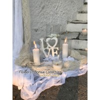 Στολισμος Εκκλησιας - Άγιος Γεώργιος - Καβούρι . Στολισμός γάμου με γυάλες