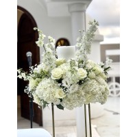 Κτημα Cataleya- Στολισμός με λευκά λουλούδια 