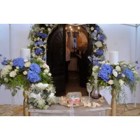 Στολισμος Κτηματος - Κτήμα Νεφέλες - Στολισμός γάμου με μπλε ορτανσία