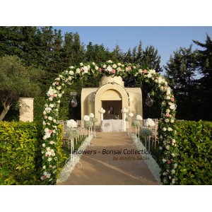 Στολισμος Κτηματος - Κτήμα Ορίζοντες - Στολισμός με ορτανσία και τριαντάφυλλα Γάμος